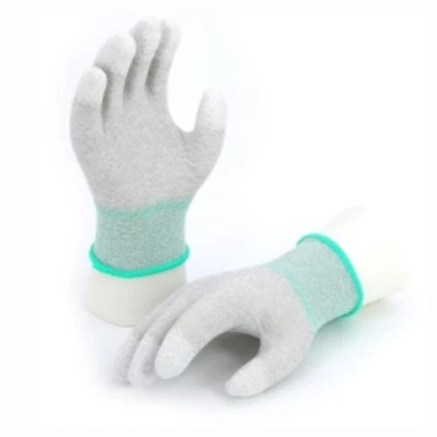 13G KARBONJU FIBER ANTI-STATIKU PU FINGER DIPPED GLOVES